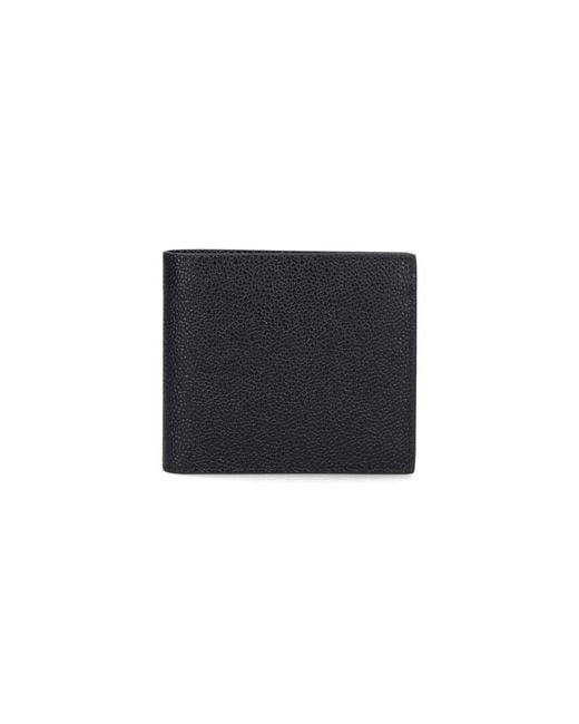 Thom Browne Black Bi-Fold Wallet for men