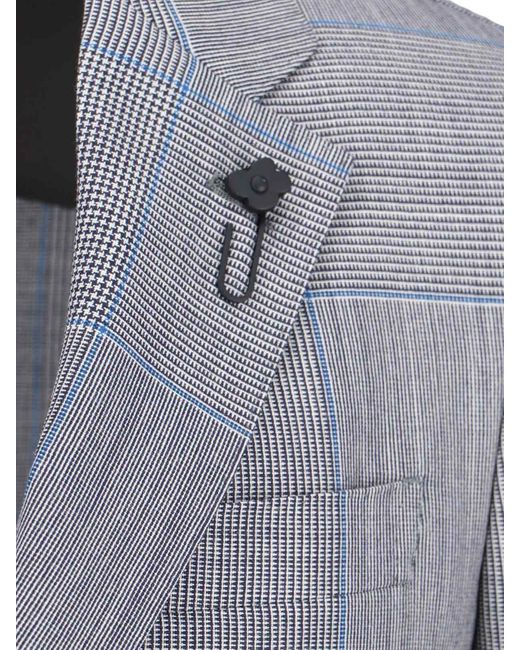 Lardini Gray Single-Breasted Blazer for men