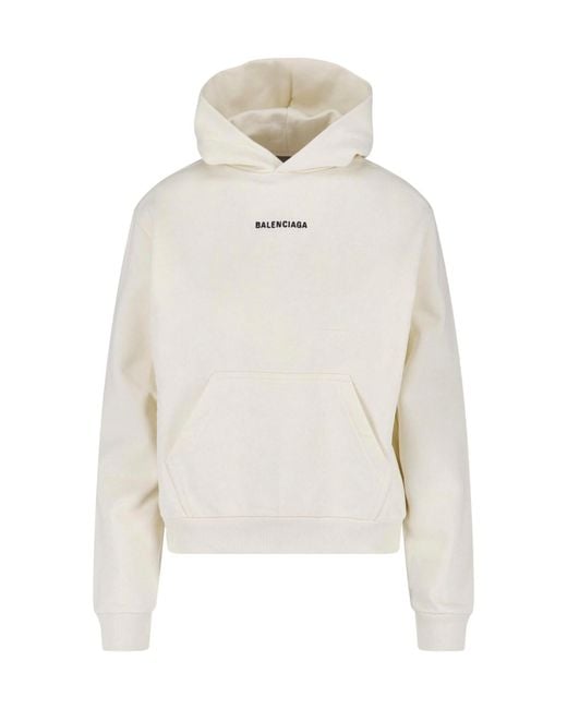 Balenciaga White Hoodie Back