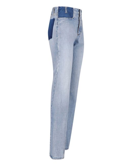 Maison Margiela Blue Cotton Denim Jeans With Pocket Lining