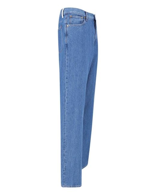Jil Sander Blue Straight-Leg Classic Five-Pocket Jeans for men