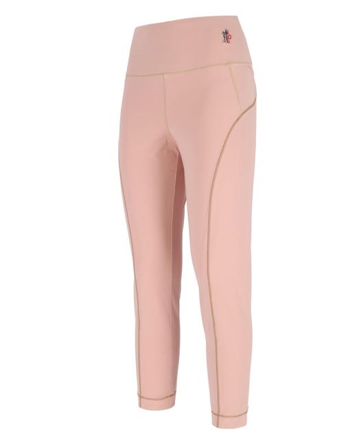 Moncler Pink Logo Track Pants