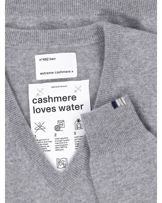 Extreme Cashmere Gray Cashmere Sweater "Ben"