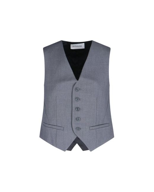 Frankie Shop Women's Gray Vest With Gelso Strap