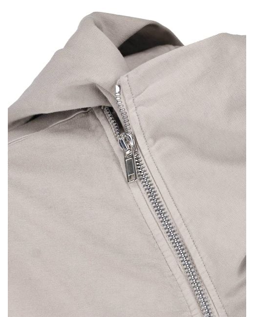 Rick Owens Gray Zip Hoodie "Mountain" for men