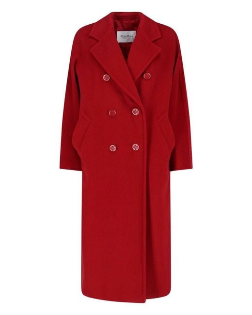 Max Mara Virgin Wool Coat '101801' in Red | Lyst