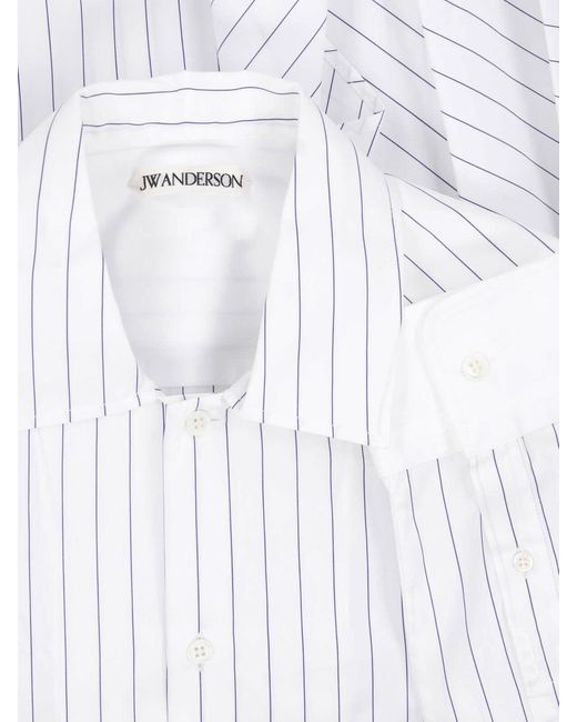 J.W. Anderson White Unstructured Striped Shirt