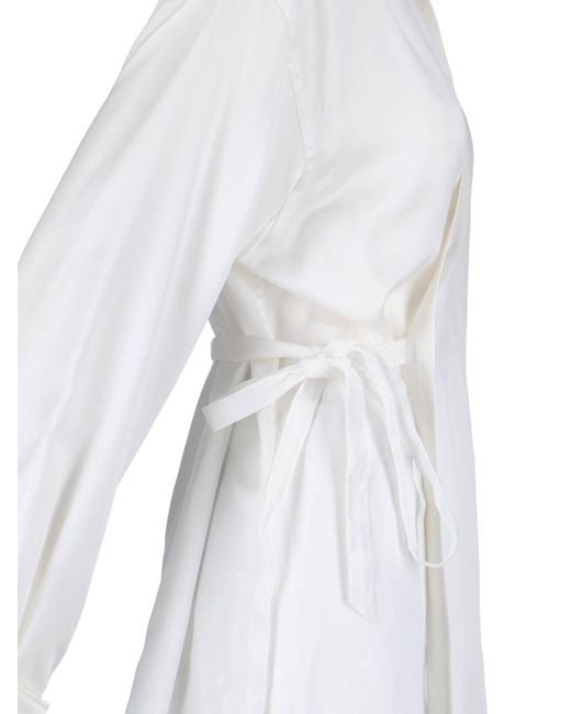 Balenciaga White Lightweight Silk-Blend Button-Front Shirt For