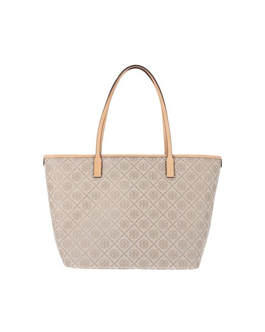 Tory Burch Natural Tote Bag "T Monogram"