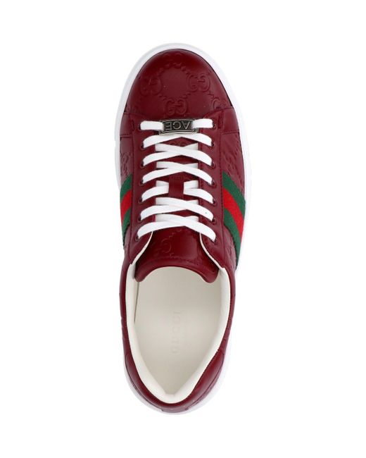 Gucci Red Sneakers Fabric: Viscose