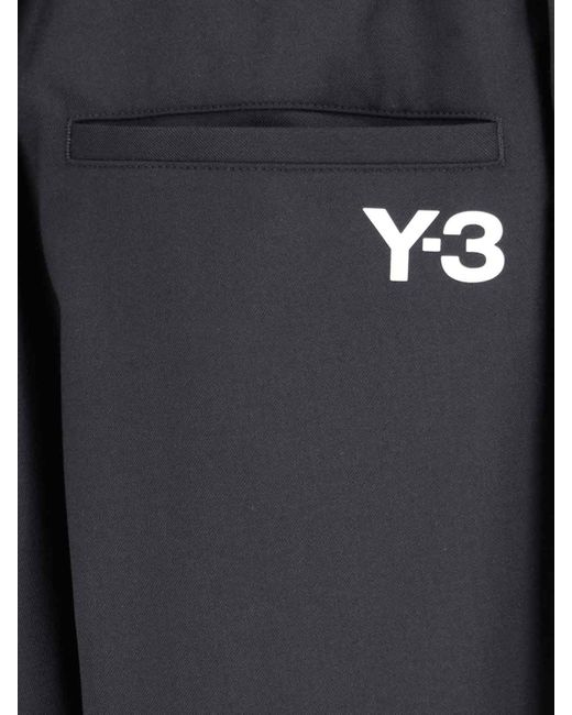 Y-3 Blue Wide Belted Pants for men