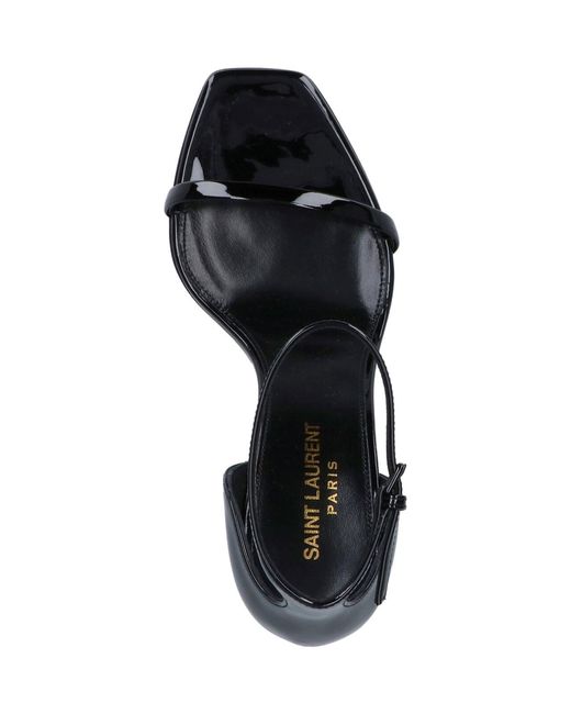 Saint Laurent White "Opyum" Sandals