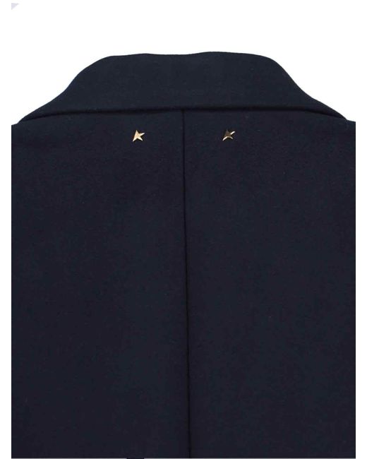 Cappotto In Misto Lana Vergine di Golden Goose Deluxe Brand in Blue da Uomo