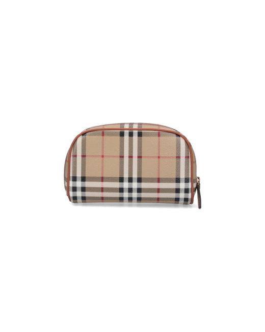 Burberry White Check Small Pouch