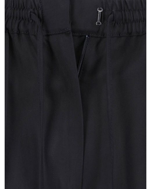 Sportmax Blue Viscose Satin Shorts
