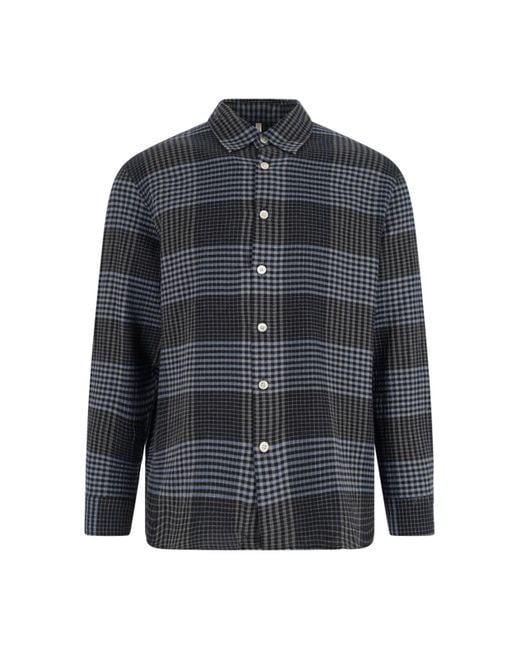 sunflower Blue Check Shirt "Studio" for men