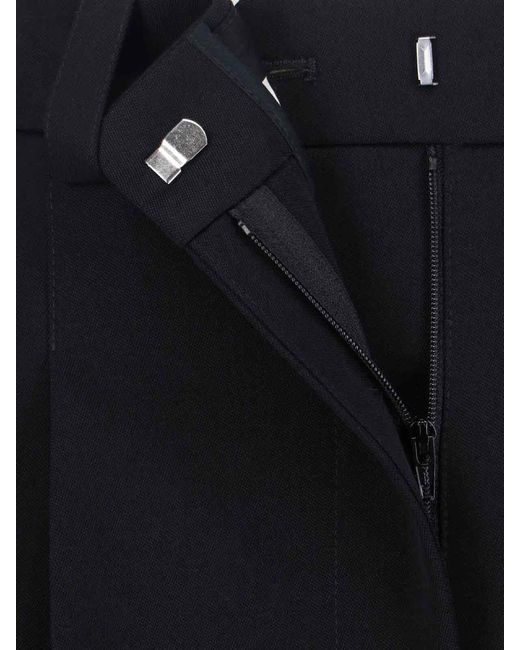 Givenchy Blue Wool Shorts With Belt Loops And Hook Closure