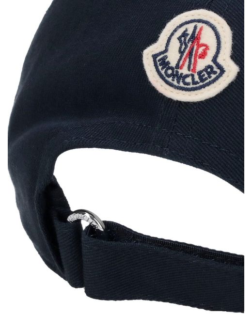 Moncler Blue Logo Baseball Cap for men