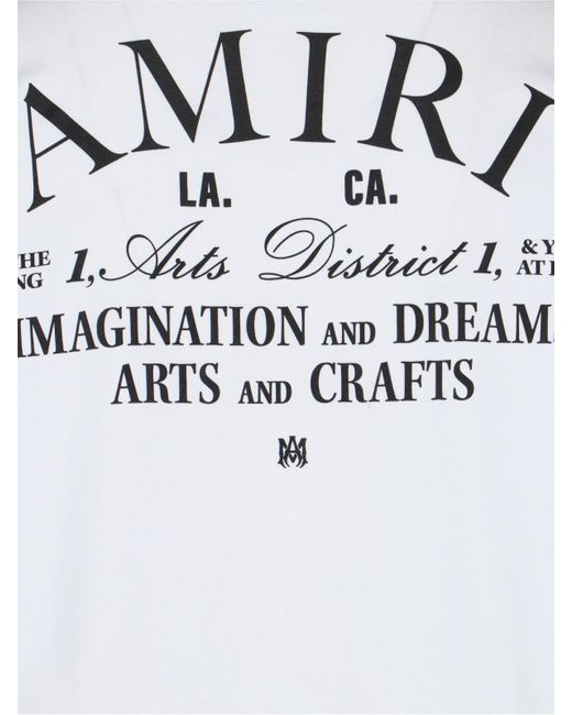 T-Shirt Logo Retro di Amiri in White da Uomo