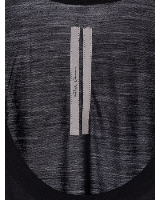 Rick Owens Black Tank Top "Fog" for men