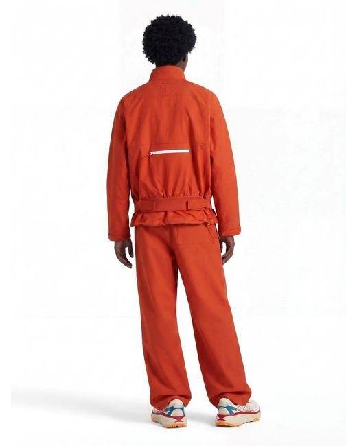 Lacoste Red Technical Taffeta Popover Logo Jacket for men