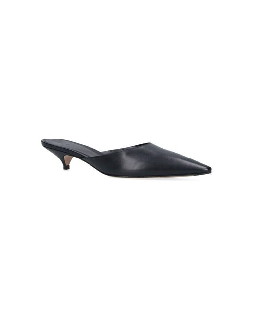 The Row Black Mules "Liisa Kitten"