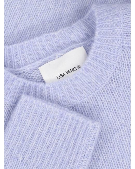Lisa Yang Blue Cashmere Sweater "Solene"