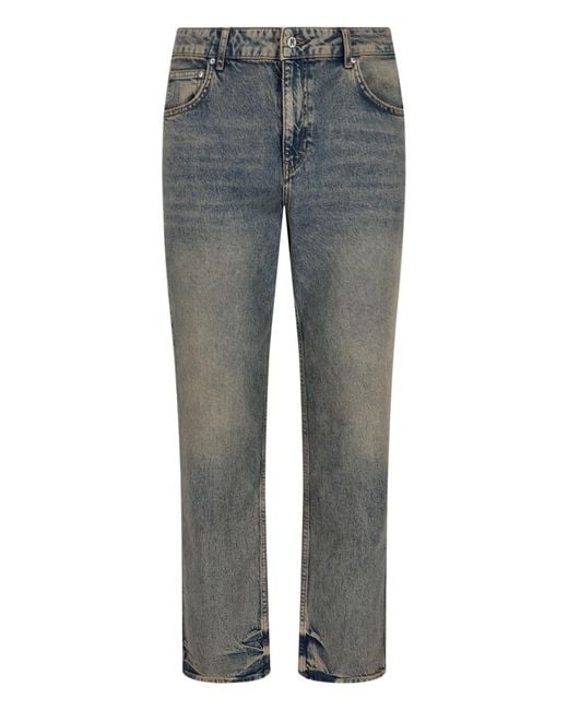 Represent Gray Straight-Leg Denim Jeans With Worn Effect for men