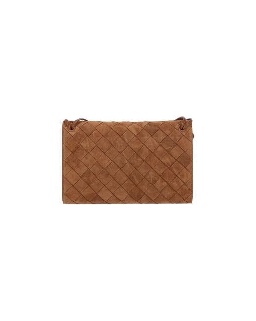 Bottega Veneta Brown "Andiamo" Mini Clutch