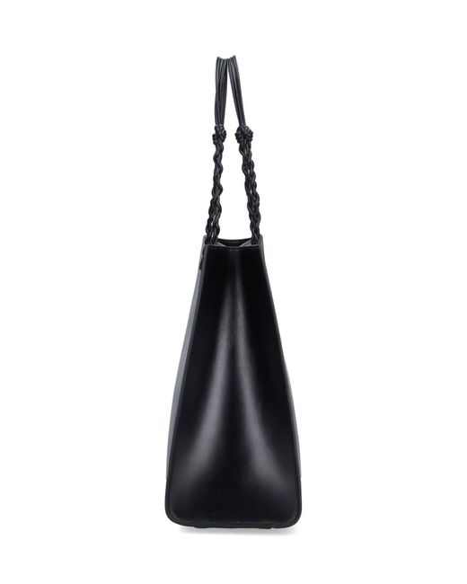 Borsa Tote "Tangle" di Jil Sander in Black