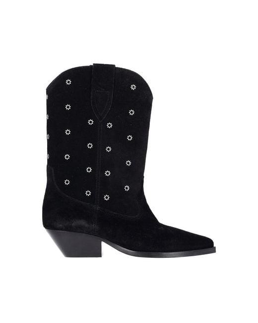Isabel Marant Black Ankle Boots "Duerto"