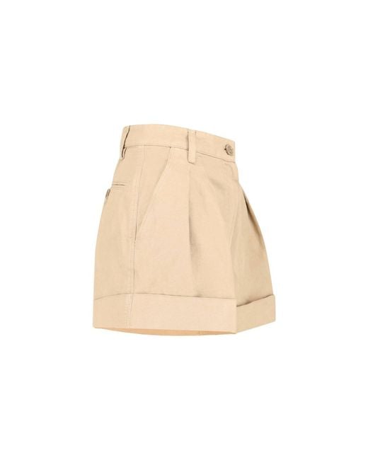 Aspesi Natural Cotton Linen Shorts