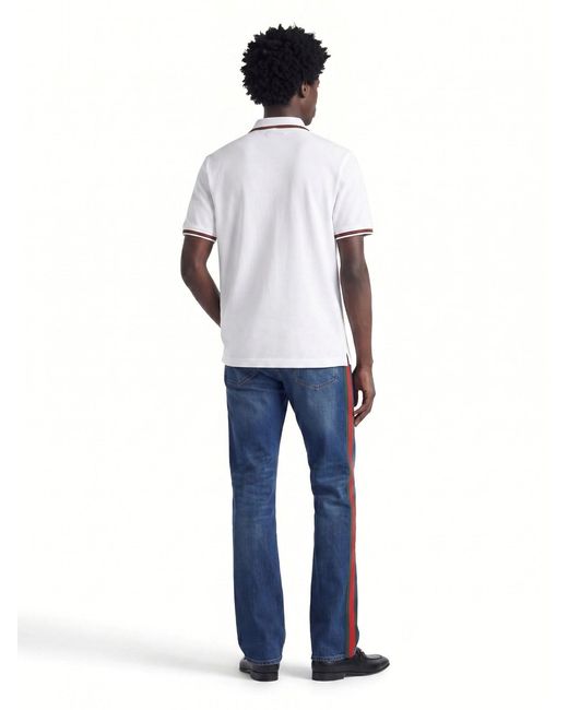 Gucci White Polo Logo for men