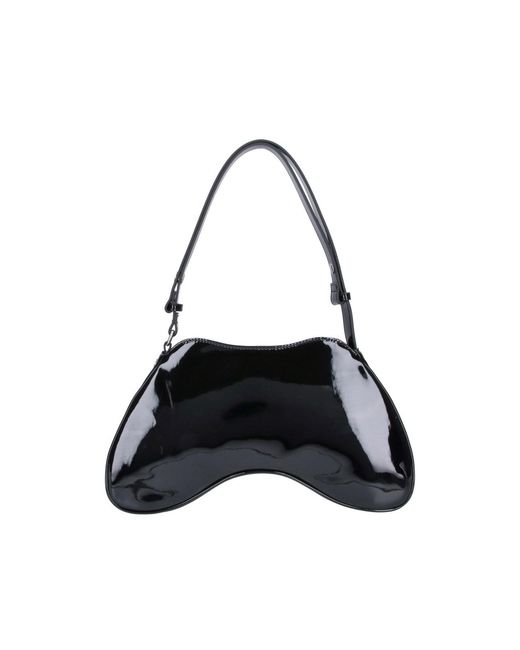 DIESEL White Play-Glossy Shoulder Bag
