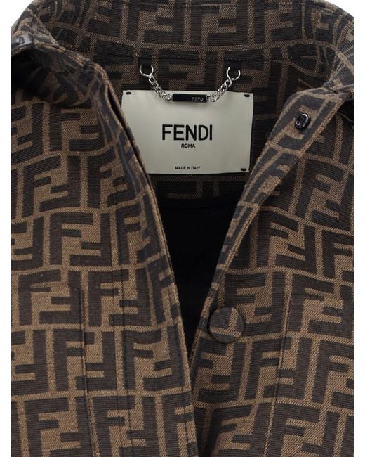 Fendi Gray Belt Detail Jacket