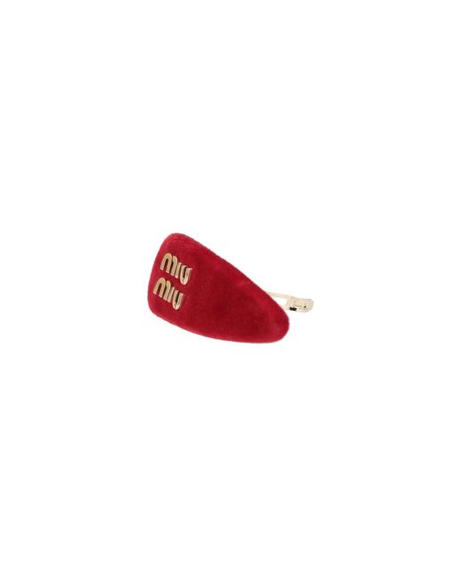 Miu Miu Red Logo Clip