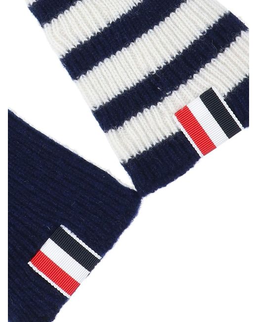 Thom Browne Blue Gloves for men
