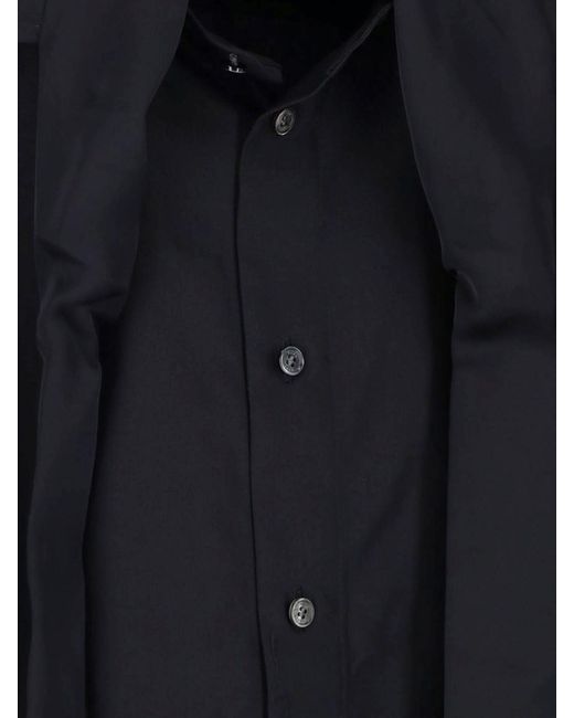Sacai Blue Two-Tone Hybrid-Panel Button-Up Shirt