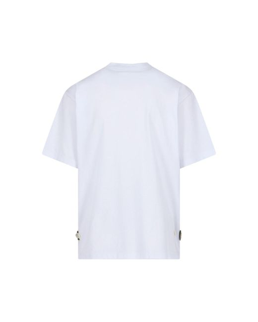 T-Shirt Dettaglio Zip di Sacai in White da Uomo