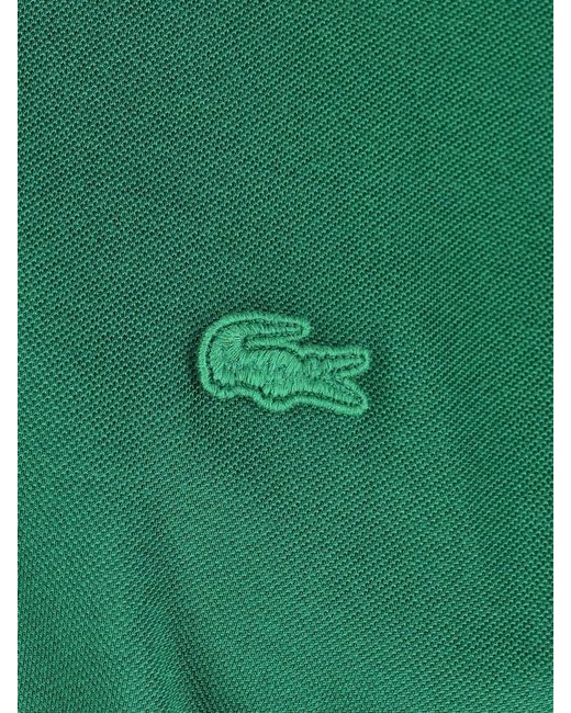 Lacoste Green Silk Piqué Classic Polo Shirt for men