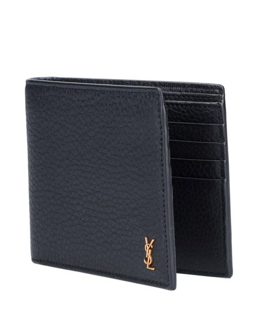 Saint Laurent Blue "Tiny Cassandre East/West" Wallet for men