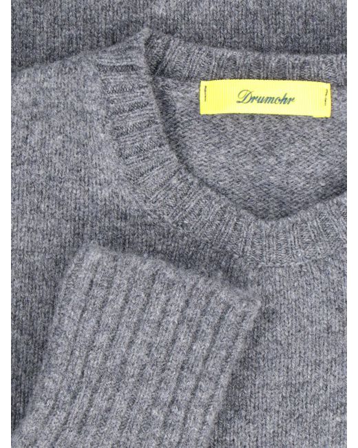 Drumohr Blue Crew-Neck Sweater for men