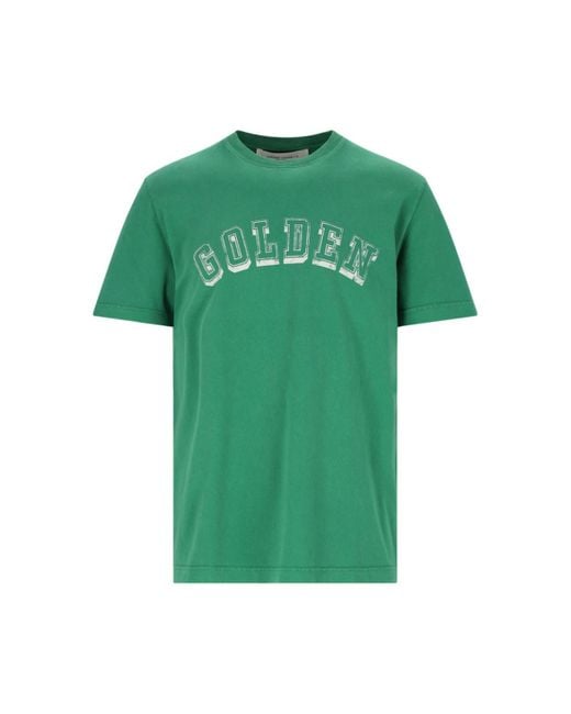 Golden Goose Deluxe Brand Green Logo T-shirt for men
