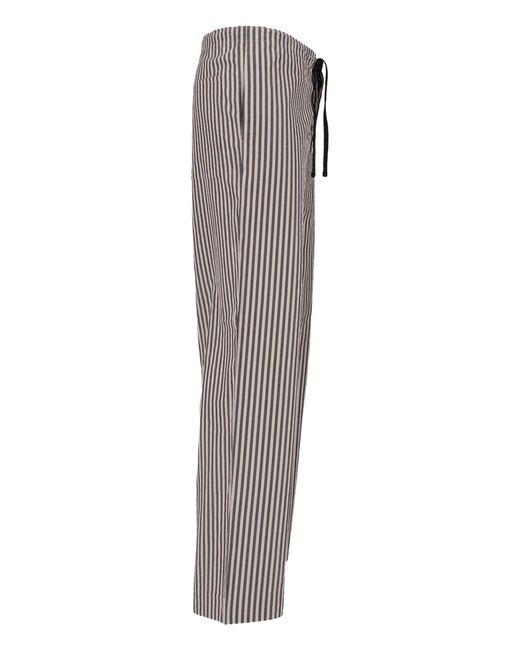 Kaptain Sunshine Gray Striped Pants for men
