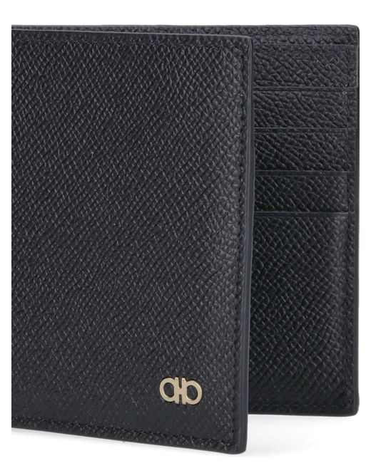 Ferragamo Gray Wallets Calf Leather for men