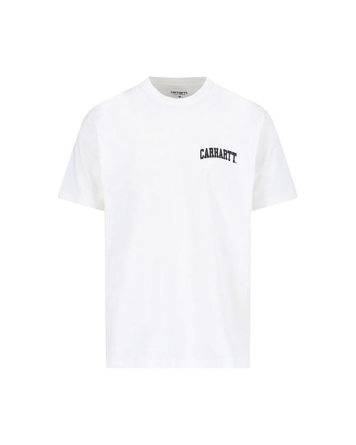 Carhartt White 's/s University Script' T-shirt