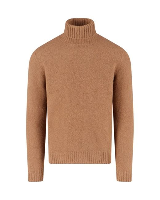 Drumohr Brown High Neck Sweater for men