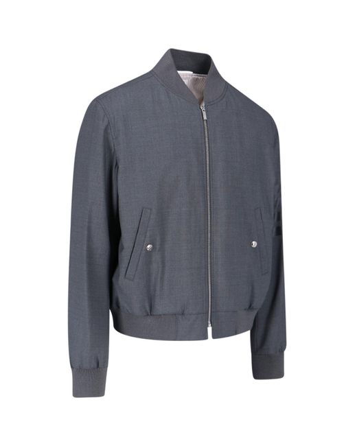 Bomber "4-Bar" di Thom Browne in Blue da Uomo