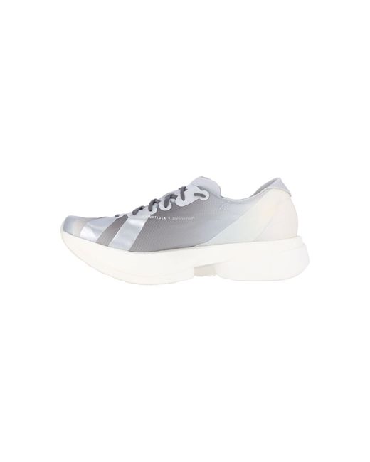 Y-3 White Low-Top Lace-Up Sneakers
