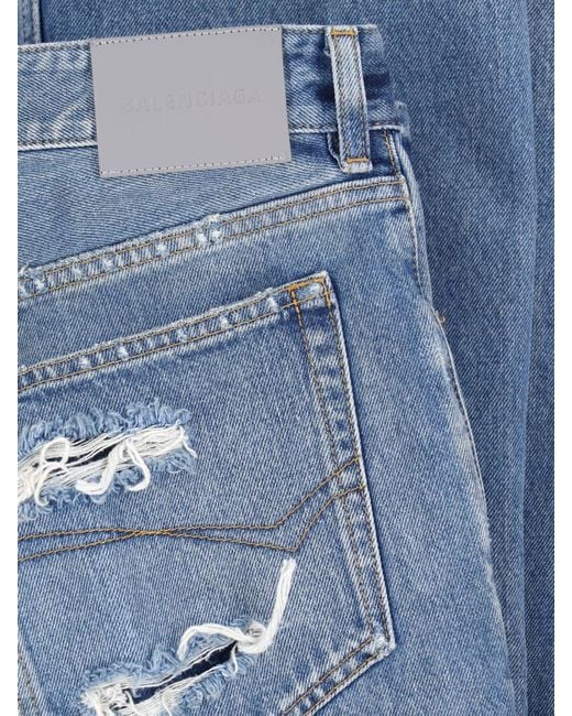 Balenciaga Blue Straight Jeans